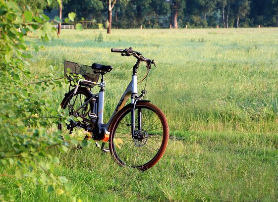 Kundin lässt sich in einem eBike-Center verschiedene Modelle zeigen